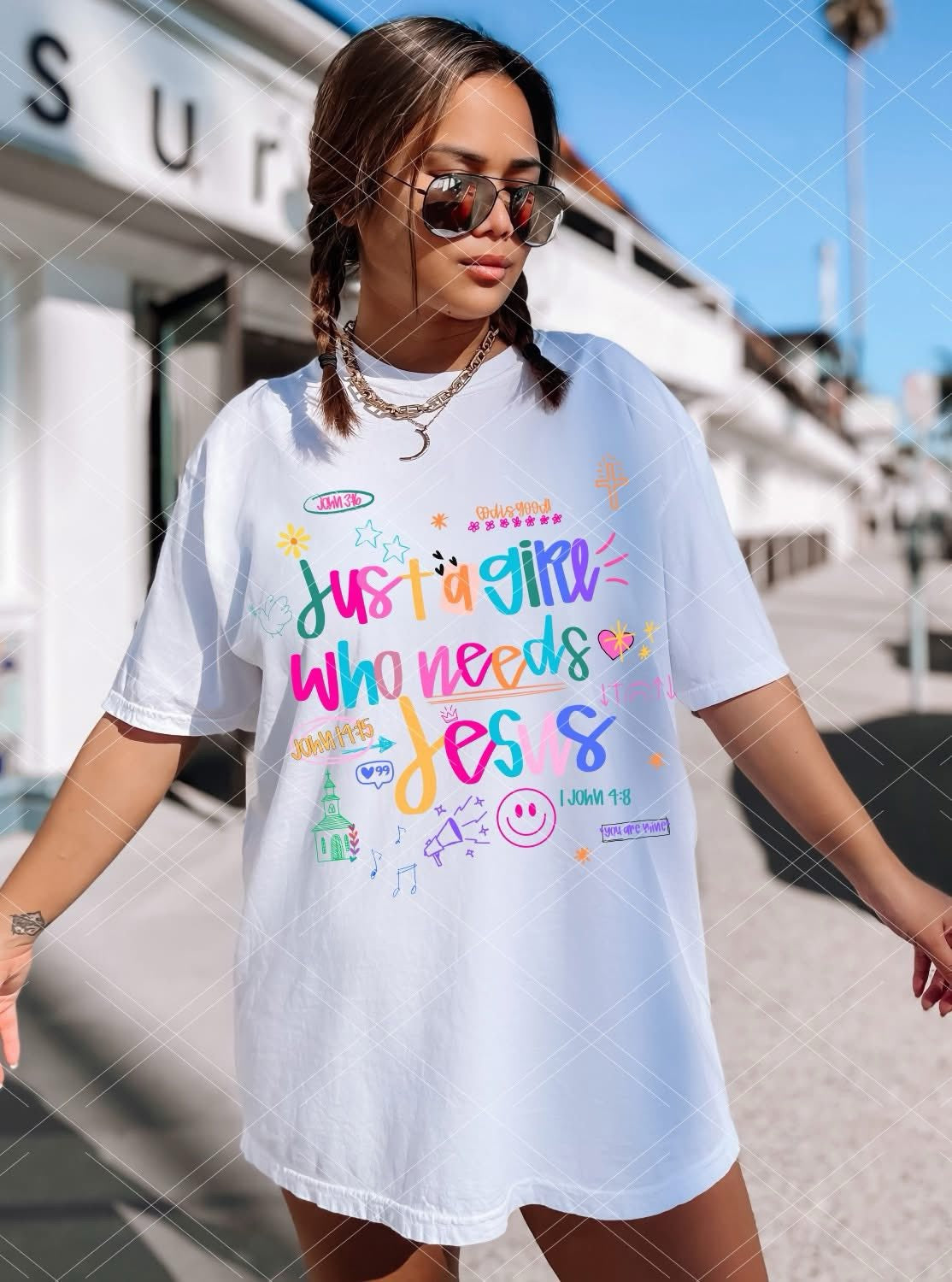 Girl who loves Jesus T-shirt